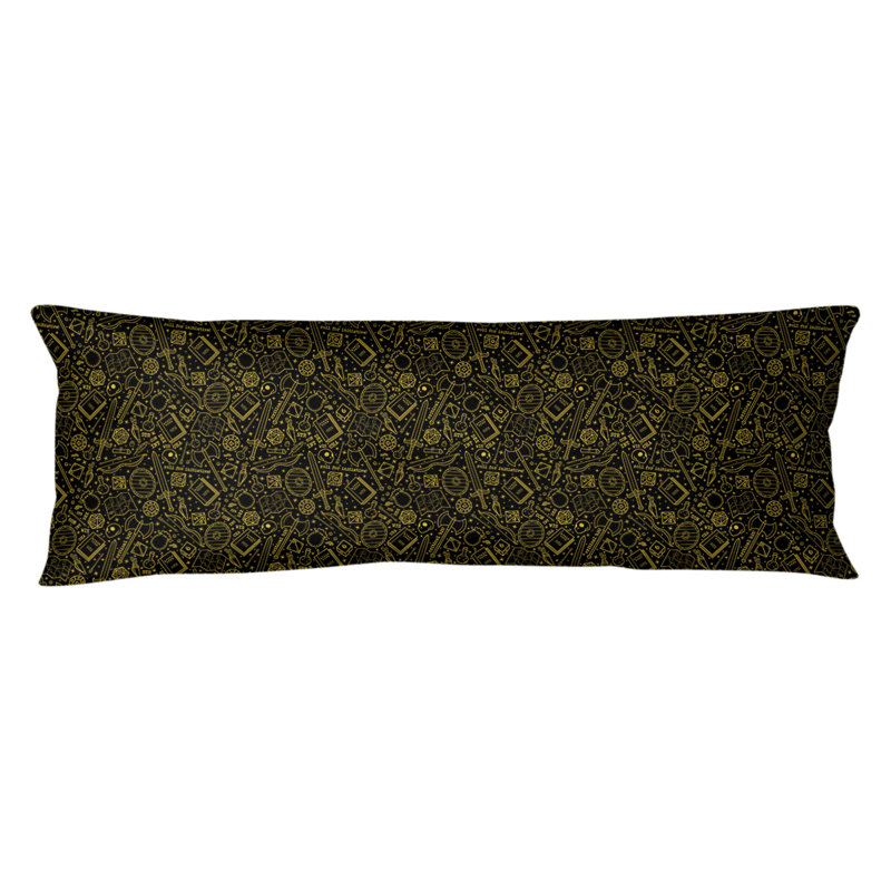 Coussin lombaire rpg, Bourre en polyester, Noir / Jaune