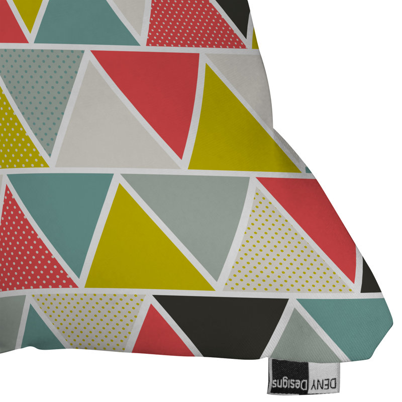 Coussin décoratif triangulaire, 26 po x 26 po, Vert