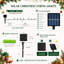 Lot de 2 guirlandes lumineuses solaires de 20 m (66 pi), 200 DEL étanches, 8 modes d'éclairage, blanc chaud