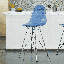 Tabouret de bar Juhani en acrylique moderne avec structure en acier chromé, tabouret fantôme sans dossier de 29,5 po de hauteur pour îlot de cuisine et table de pub, capacité de 300 lb robuste, siège en lucite transparent avec repose-pieds-1685343263