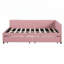 Lit de jour rembourré avec 2 tiroirs de rangement, structure de canapé en tissu de lin, aucun sommier tapissier requis, peu encombrant et durable-226058203