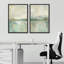 «Sage Green & Tan Lake», paysage abstrait, art mural, œuvre d'art, Calm Relax, 2 pièces-98109733-98109732