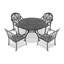 Ensemble pratique de meubles de patio en aluminium coulé avec coussins-1756902442