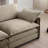 Corduroy Sofa with 1 Footrest-111793770-111899122