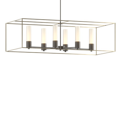 Luminaire suspendu linéaire à 6 lumières pour îlot de cuisine Portico