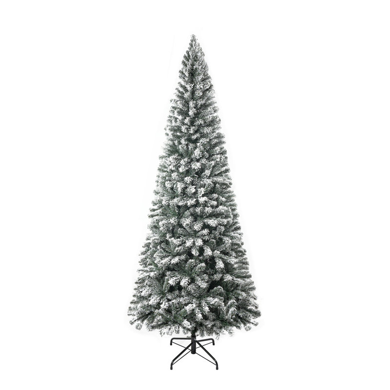 7.5 Ft Frosted White Pre-Lit Artificial Christmas Tree