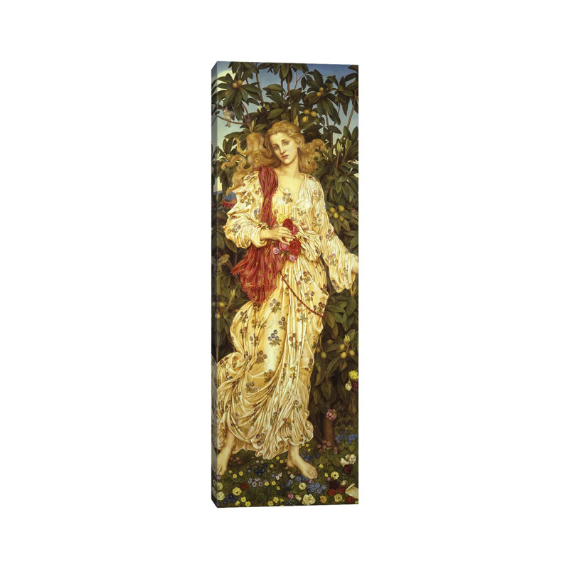Flora, 1894 by Evelyn De Morgan - Wrapped Canvas Panoramic Painting, 30.48 cm H x 91.44 cm W x 1.91 cm D
