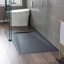 Base de douche à surface solide l 47,25 po x P 31,5 po, antidérapante, profil bas, incurvée, accessible en fauteuil roulant-87073654-87073651