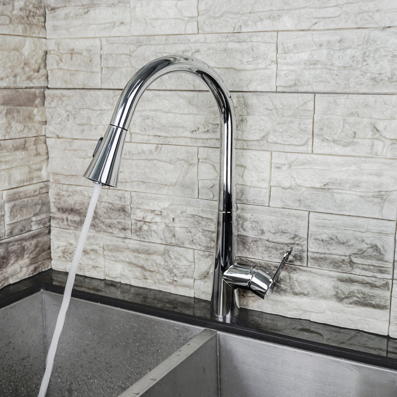 Belfry Kitchen Galvez Pull Out Kitchen Faucet