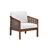 4-Piece Wooden Patio Conversation Set With Cushions & Matching Coffee Table