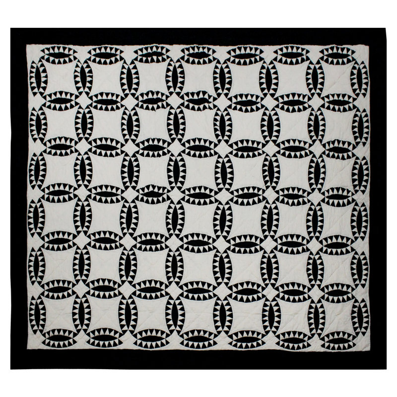 Antique Black Pine Burr Quilted Throw Blanket, Queen, 27