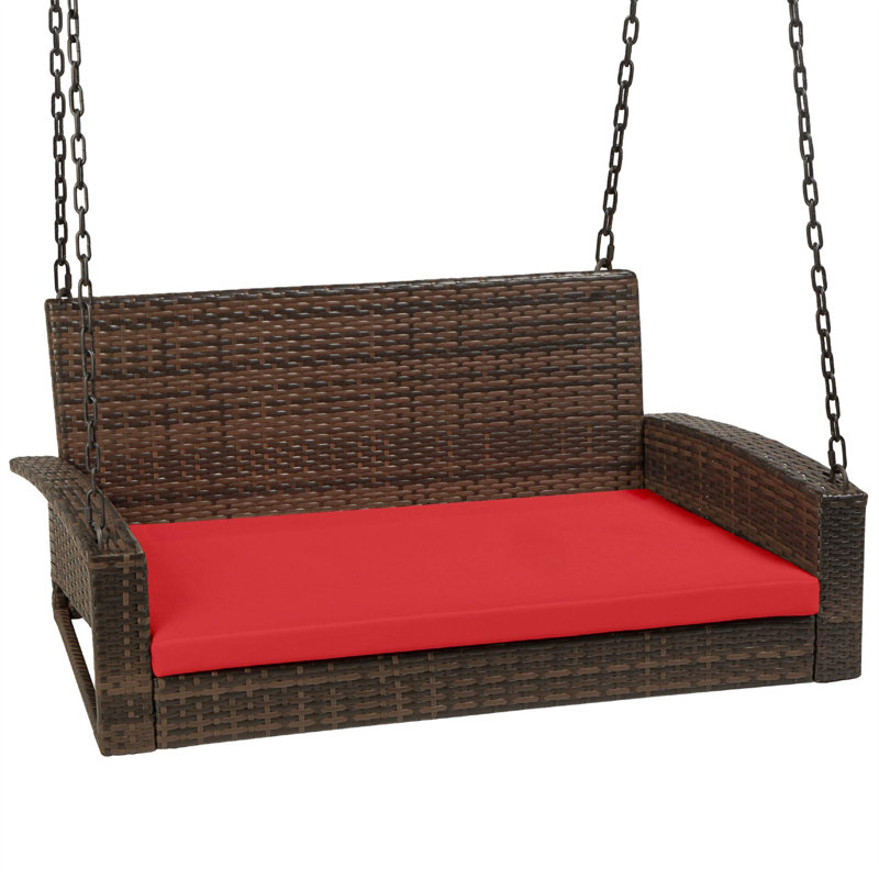 Balancelle d'extérieur avec support, Brun, Rouge
