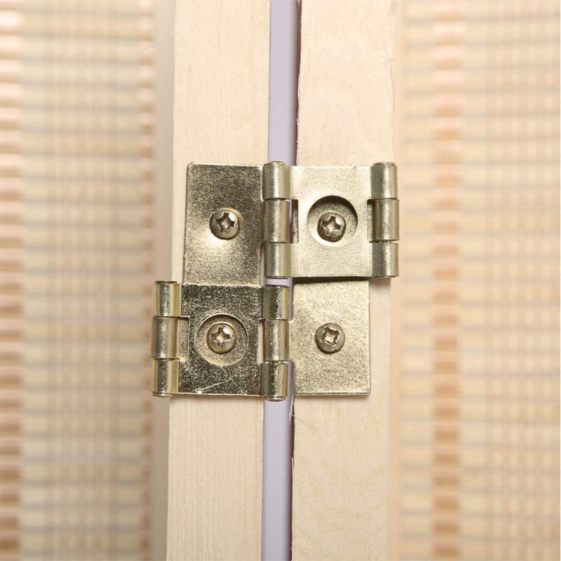 Paravent en bois massif Akridge, 3, Naturel