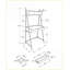 Bureaux, bureau d'ordinateur incliné moderne avec tiroirs de rangement, l 31,5 po stratifié noir | Métal noir