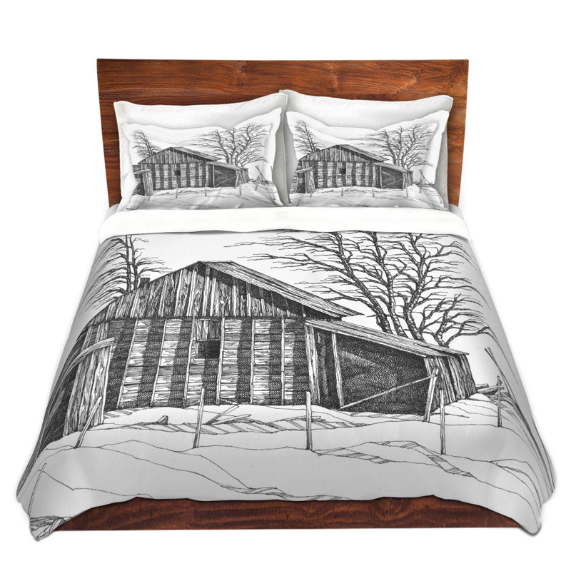 Ensemble de housse de couette rustique, 1 housse de couette grand + 2 taies standards