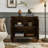 33.6" Retro Sideboard Buffet Cabinet In Walnut, Mid Century Modern Design For Living Room/Kitchen - Elegant Appearance, Customizable Storage Walnut Cabinet, Entryway With Geometric Accent Adjustable-1299296196