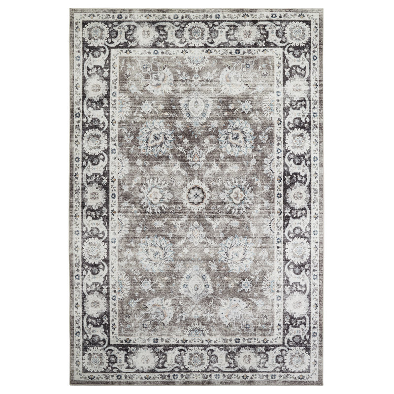 Rectangle Vintage Look Shaggy Indoor / Outdoor Washable Area Rug, Rectangle 160 x 230 cm