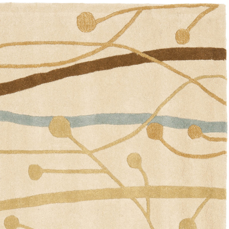 Soho Hand Tufted Wool And Viscose Floral Rug, Rectangle 7'6" x 9'6"
