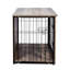 Double- Medium Wooden Dog Kennel - Versatile Indoor Pet Fixture Crate With Two Accesses