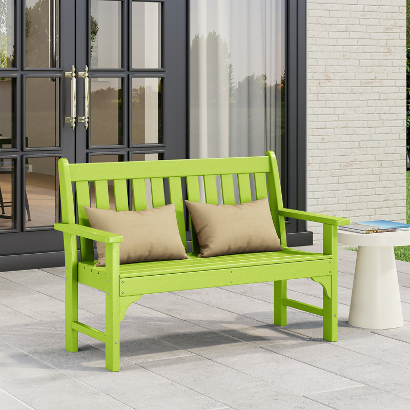Banc de jardin en PEHD Laguna, Limette