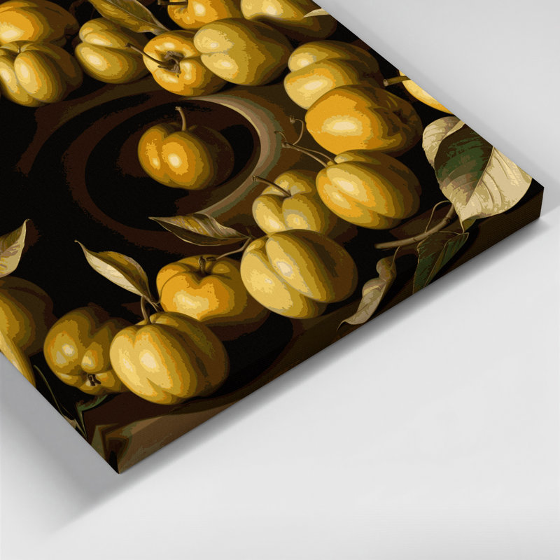 Art mural sur toile brun Fruit Medlar, H 20 po x l 24 po