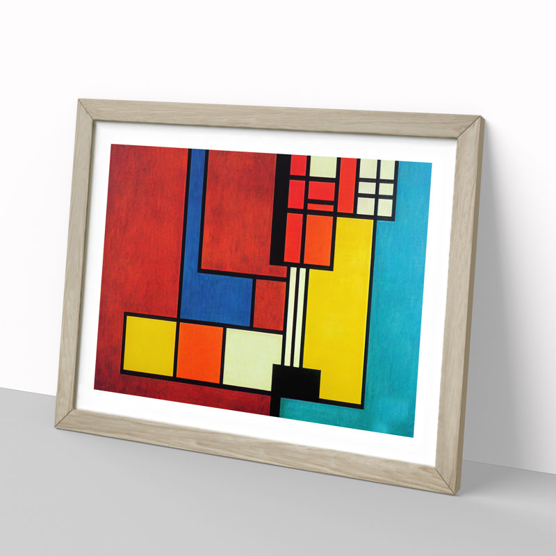 Cubism Abstract Vol.3 - Framed Print, 25cm H x 34cm W x 2cm D, Oak