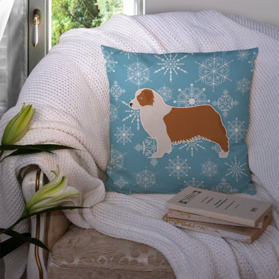 Coussin intérieur/extérieur en flocons d’hiver