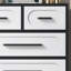 Commode blanche pour chambre à coucher, commode moderne à 6 tiroirs avec poignée en bois massif, commode en bois, armoire de rangement de 44 po de hauteur pour la chambre à coucher, organisateur de placard pour le salon, couloir-1662468066