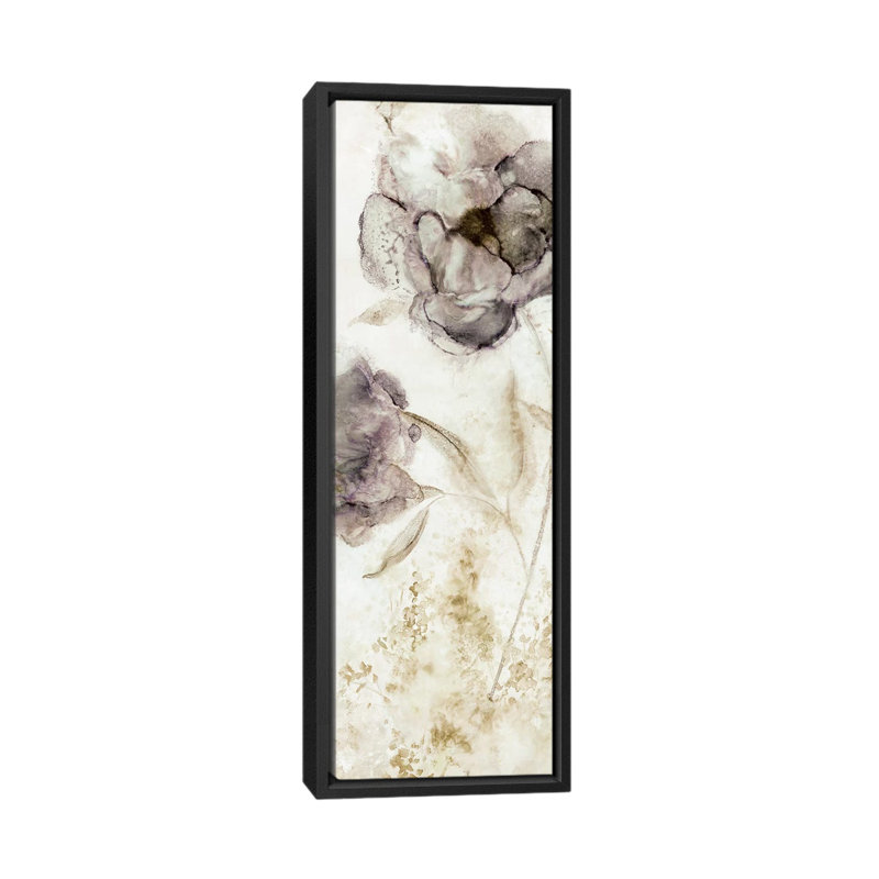 «Dawn Peony», reproduction sur toile, H 36 po x l 12 po x P 1,5 po, Toile avec cadre noir