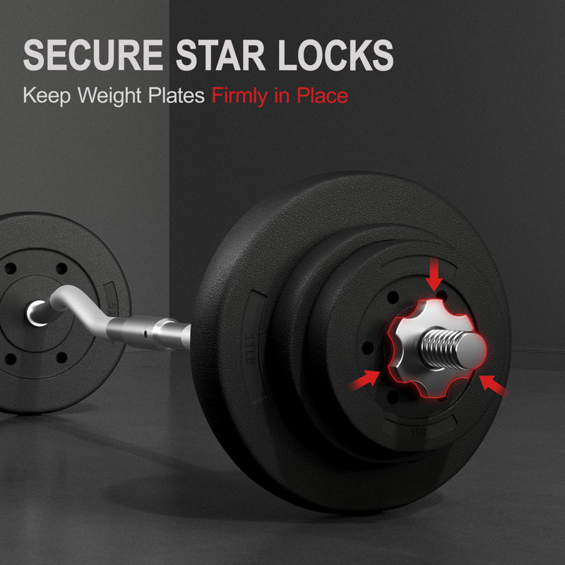 Barbell Weight Set for Strength Training, 44 LB