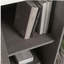 Armoire de rangement décorative avec tablettes réglables, finition grise