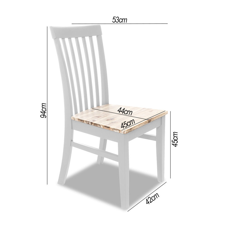 Taylor Slat Back Side Chair, White