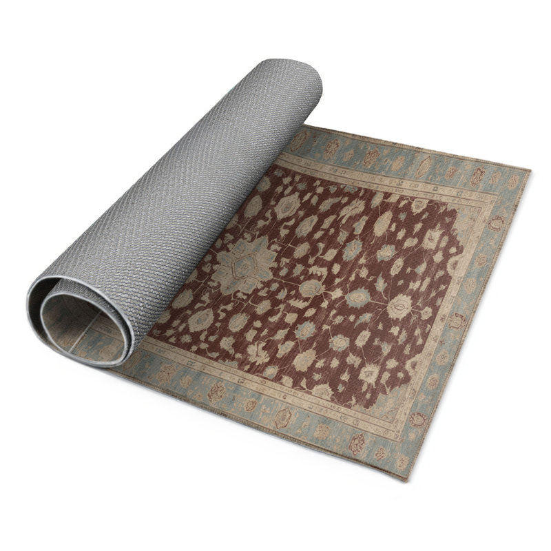 Tapis gris intérieur et extérieur surteint, Rectangle 5 pi x 7 pi