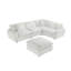 Canapé modulaire rembourré 5 pièces avec canapé et repose-pieds-809414461