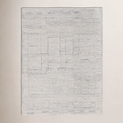 Hand-Woven Abstract Wool Rug