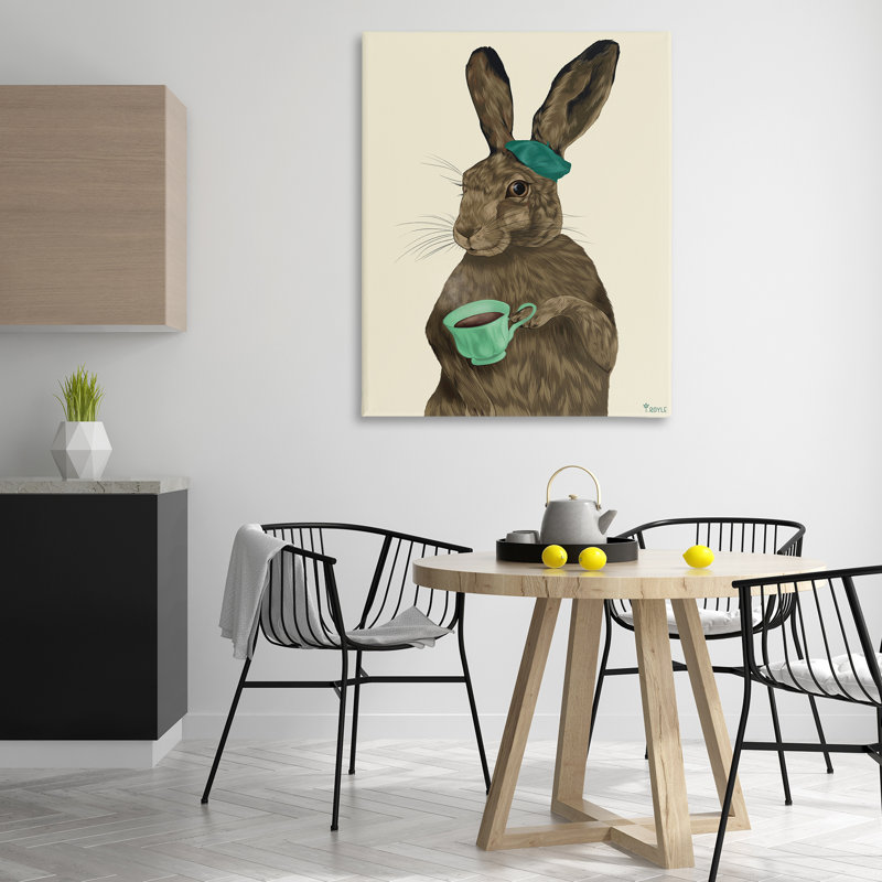 «Rabbit & Green Teacup» par Tara Royle, H 20 po x l 16 po