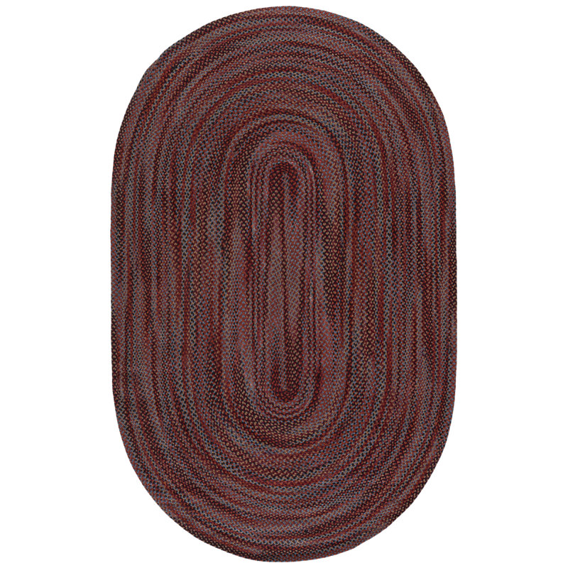 Randallstown Flat Weave Cotton Rug, Oval 5' x 8'
