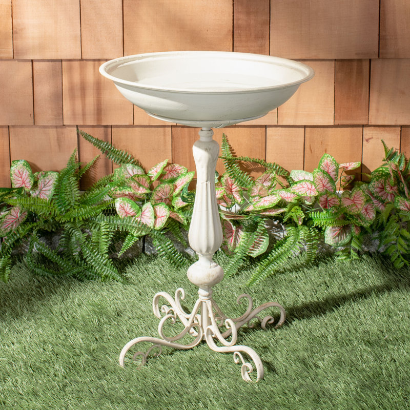 Orian Bird Bath, Pearl White