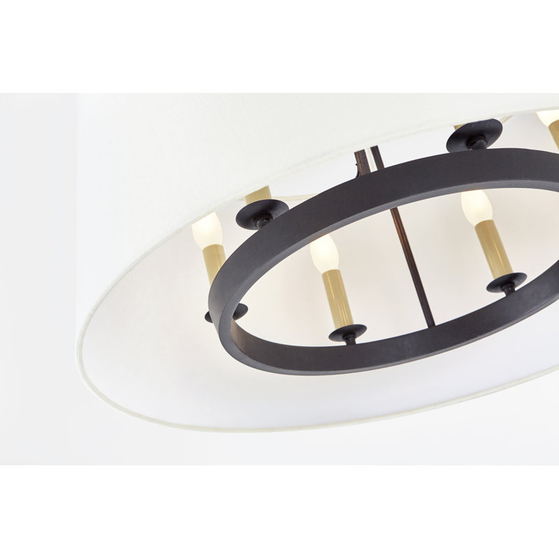 Dauphine 6 - Light Chandelier, Aged Iron