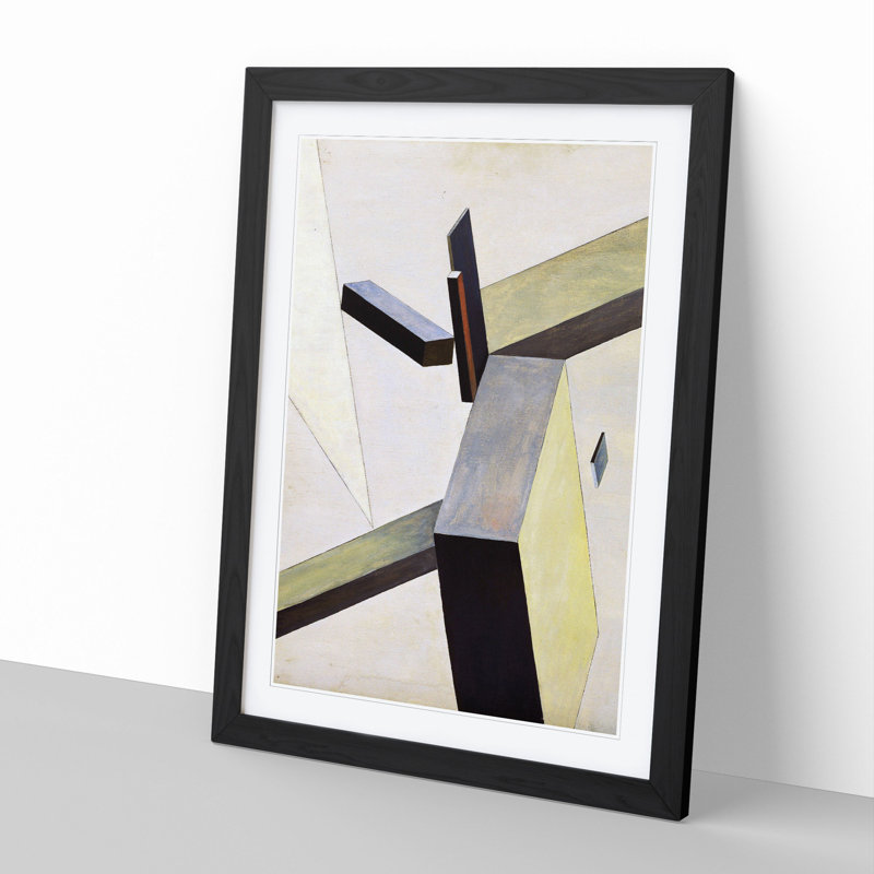 Composition Vol.10 by El Lissitzky - Picture Frame Painting, 36cm H x 27cm W x 2cm D, Black Framed