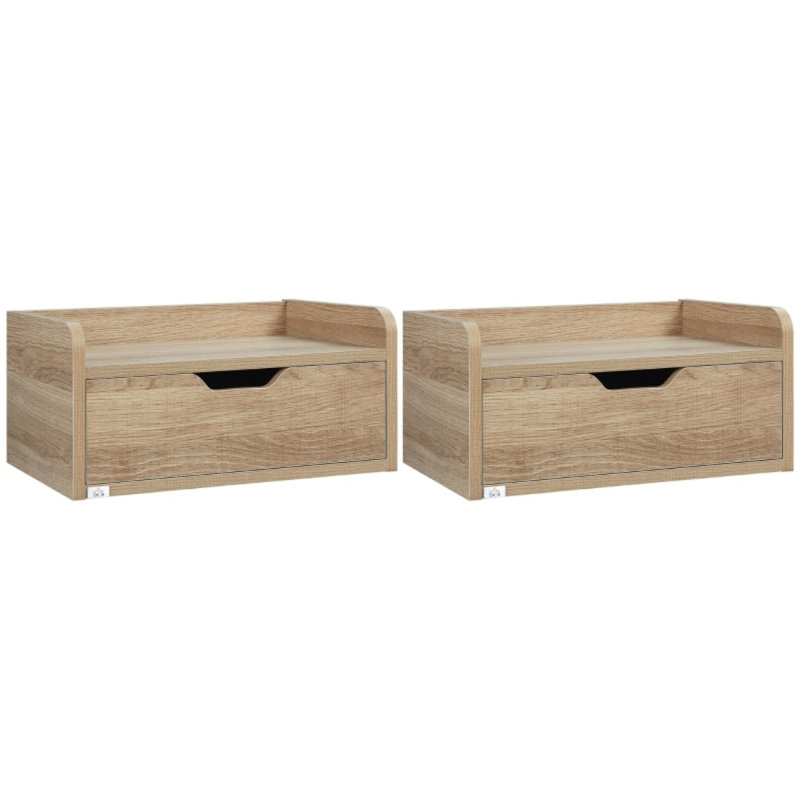 40cm W Bedside Table, Brown