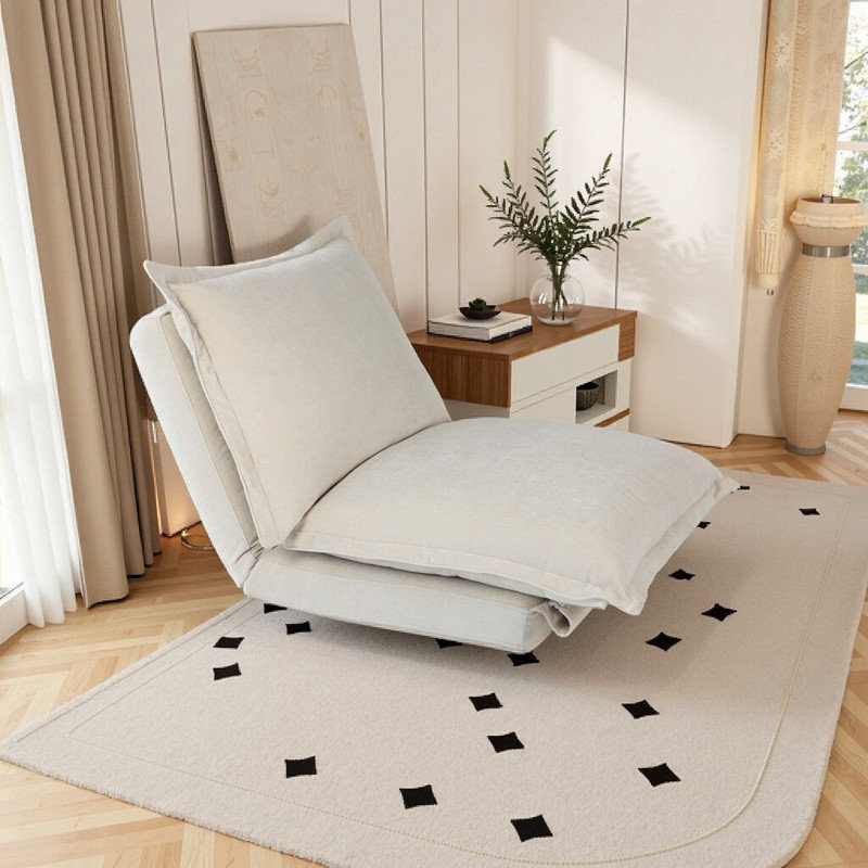 Canapé-lit convertible à plancher rabattable - Fauteuil à billes multi-positions 50 po x 33 po x 22 po et tapis Tatami