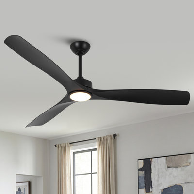 60" Propeller 6-speed Reversible Ceiling Fan with Dimmable 3CCT LED Lights and Remote Control