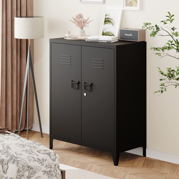 https://assets.wfcdn.com/im/71194163/resize-h755-w755%5Ecompr-r85/2462/246285104/Metal+Storage+Cabinet+With+Lock%2C+Free+Standing+Office+Cabinet+With+Doors+And+Shelves%2C+Lockable+Steel+Locker+Storage+Cabinet+Black+Side+Cabinets.jpg