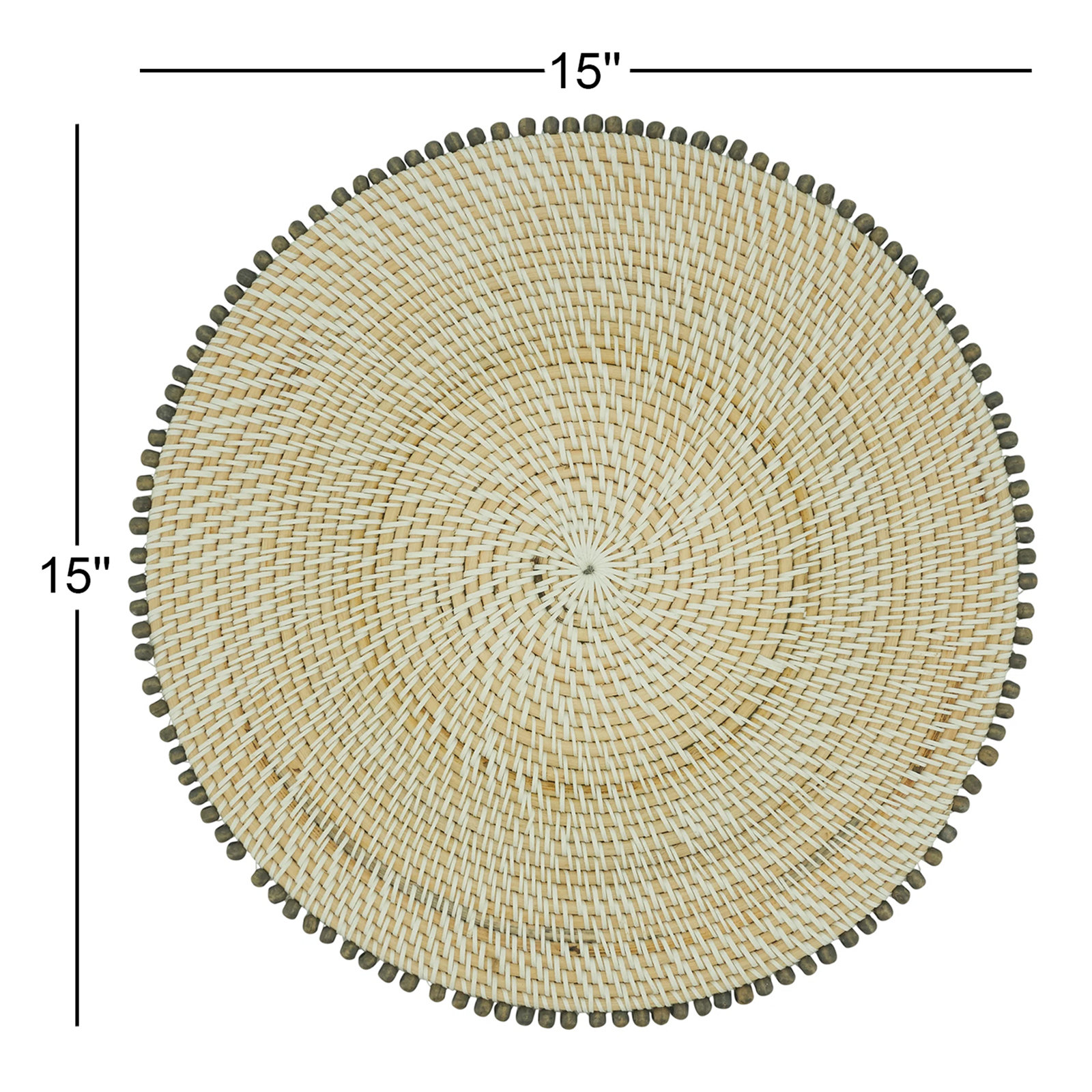 Dempsey Rattan Placemat, Gray
