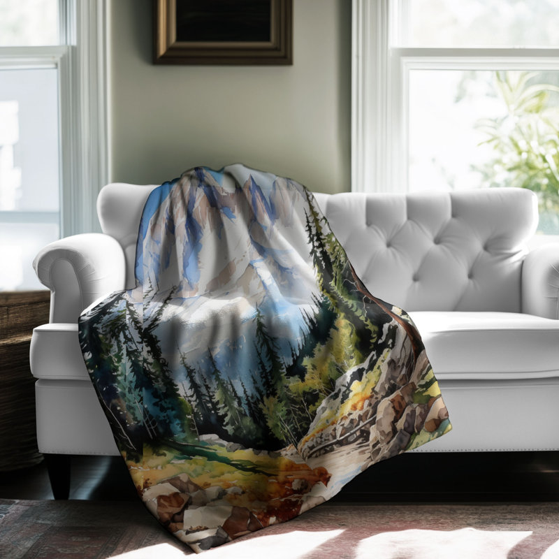 Scenic Mountain Designs - Couverture sherpa de qualité supérieure 1 pièce, Grand lit