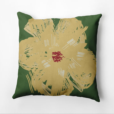 Floral Outdoor Reversible Throw Pillow