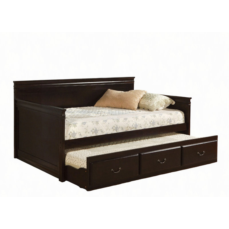Lit de jour de style traditionnel avec lit gigogne de lit plateforme de style anglais inclus