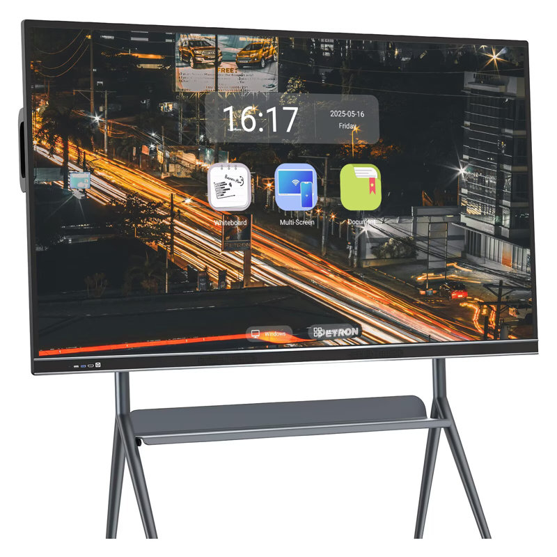 JYXCN 86 "Smart Board 4K, tableau blanc multi-touch double OS et partage interactif de tableau intelligent pour la formation, les bureaux (avec fixation murale incluse)