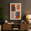 Geometric Leaf Grid Mid-Century - Wrapped Canvas-1712460853-1712460861